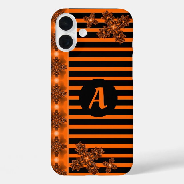 Artdeco-Blume im Retro-Stil mit Monogramm Case-Mate iPhone Hülle (Rückseite)