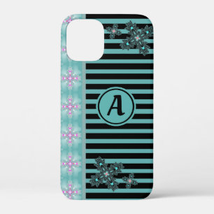 Artdeco-Blume im Retro-Stil mit Monogramm Case-Mate iPhone Hülle