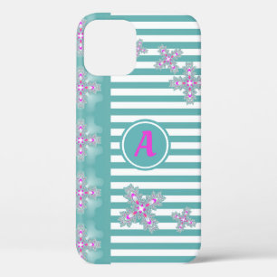Artdeco-Blume im Retro-Stil mit Monogramm Case-Mate iPhone Hülle
