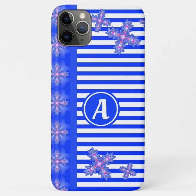 Artdeco-Blume im Retro-Stil mit Monogramm Case-Mate iPhone Hülle (Rückseite)