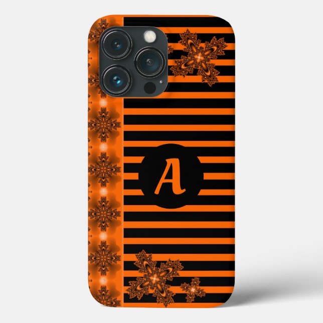 Artdeco-Blume im Retro-Stil mit Monogramm Case-Mate iPhone Hülle (Rückseite)