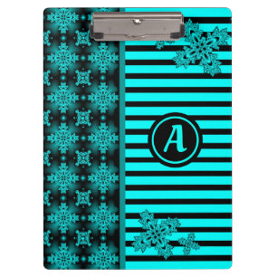 Artdeco-Blume im Retro-Stil mit Monogramm Klemmbrett