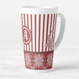 Artdeco-Blume im Retro-Stil mit Monogramm Milchtasse