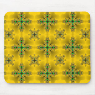 Artdeco-Blume im Retro-Stil Mousepad