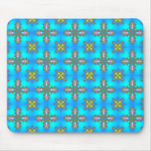 Artdeco-Blume im Retro-Stil Mousepad