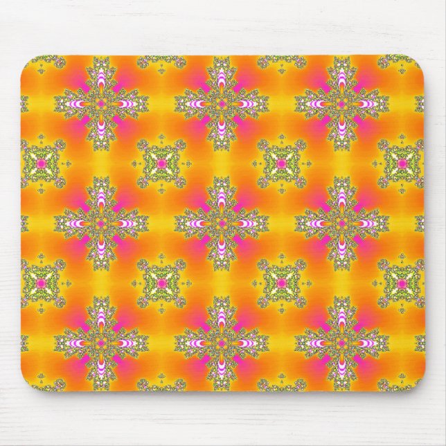 Artdeco-Blume im Retro-Stil Mousepad (Vorne)