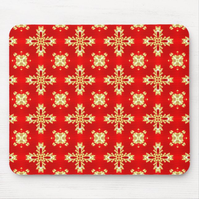 Artdeco-Blume im Retro-Stil Mousepad (Vorne)