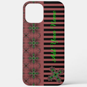 Artdeco-Blume im Retro-Stil , Name hinzufügen Case-Mate iPhone Hülle
