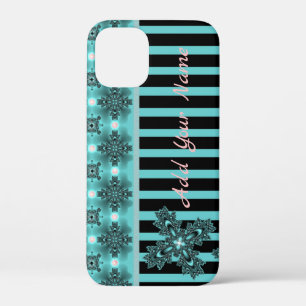 Artdeco-Blume im Retro-Stil , Name hinzufügen Case-Mate iPhone Hülle