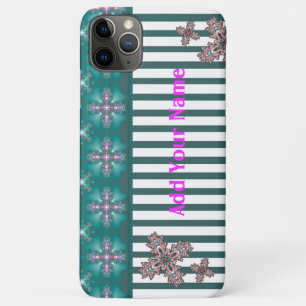 Artdeco-Blume im Retro-Stil , Name hinzufügen Case-Mate iPhone Hülle