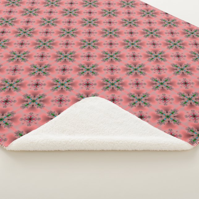 Artdeco-Blume im Retro-Stil Sherpadecke (3/4)