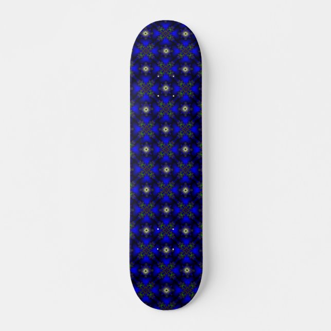 Artdeco-Blume im Retro-Stil Skateboard (Vorne)