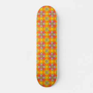 Artdeco-Blume im Retro-Stil Skateboard