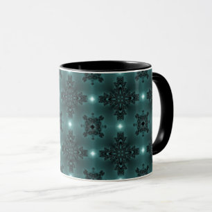 Artdeco-Blume im Retro-Stil Tasse