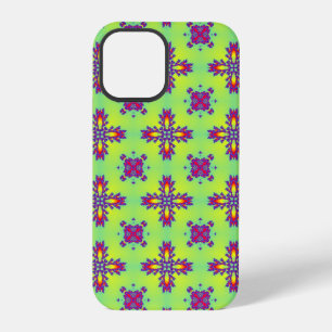 Artdeco-Blumen im Retro-Stil iPhone 12 Pro Hülle