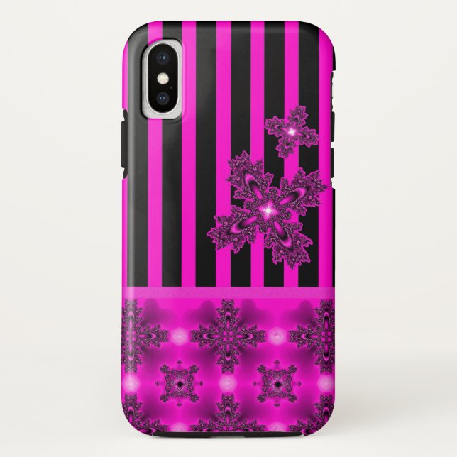 Artdeco Blumen in der Retro Art Case-Mate iPhone Hülle (Rückseite)