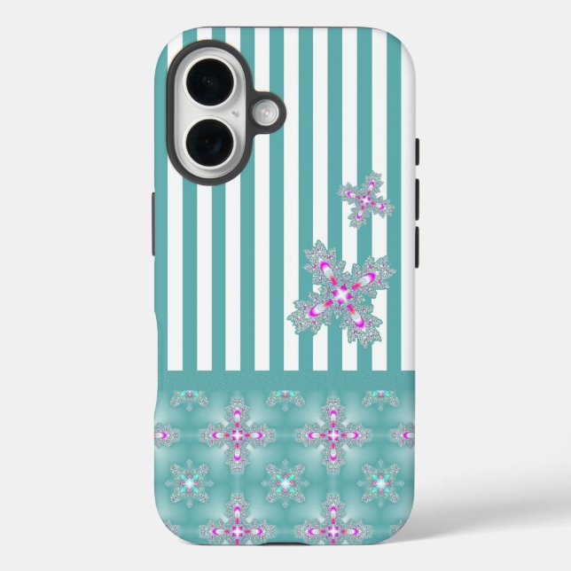 Artdeco Blumen in der Retro Art Case-Mate iPhone Hülle (Rückseite)