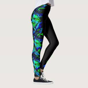 Artdeco Flammen im Rainbow-Stil Leggings