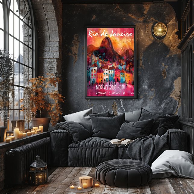 Arte Contemporáneo de Rio de Janeiro vibrante. Poster (Von Creator hochgeladen)