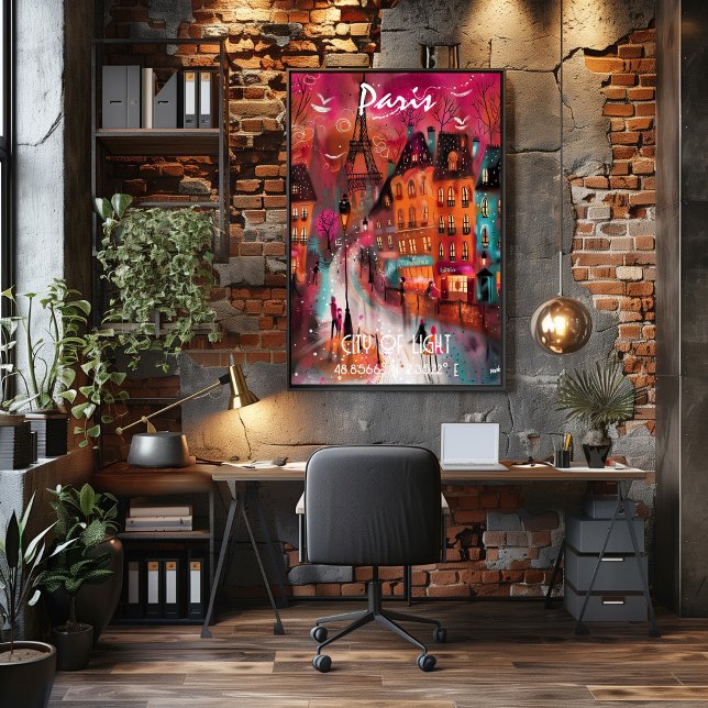 Arte Contemporáneo París en colores vibrantes. Poster (Von Creator hochgeladen)