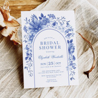 Arted Blue White Floral Chinoiserie Brautparty