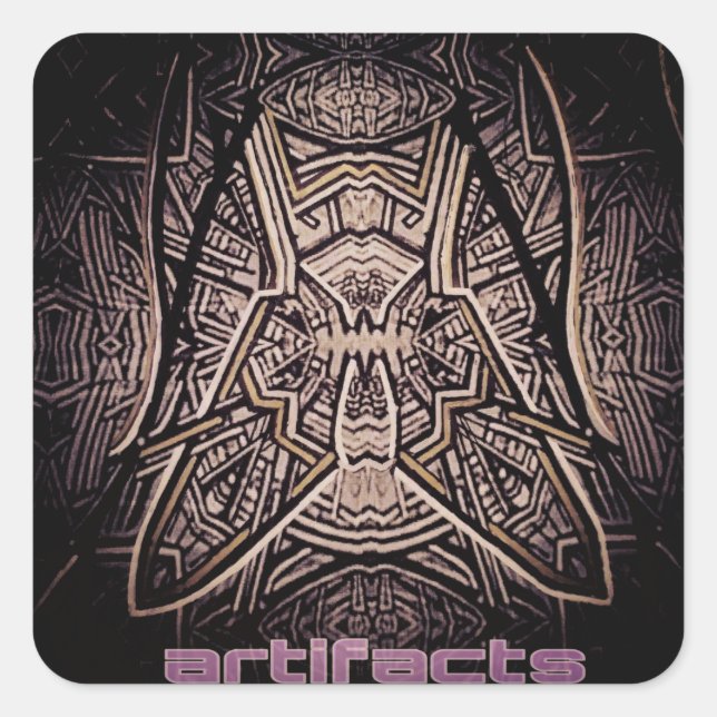 Artefakte - Fliege auf der Wand der Erleuchtung Quadratischer Aufkleber (Vorderseite)