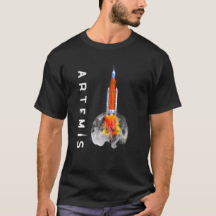 Artemis 1 SLS Raketenstart zum Mond und T-Shirt