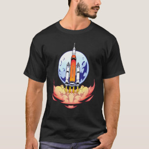 Artemis 1 SLS Raketenstart zum Mond und T-Shirt