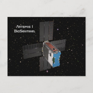 Artemis BioSentinel CubeSat Postkarte