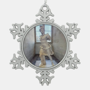 Artemis (Diana) Rospigliosi Typ Skulptur Schneeflocken Zinn-Ornament