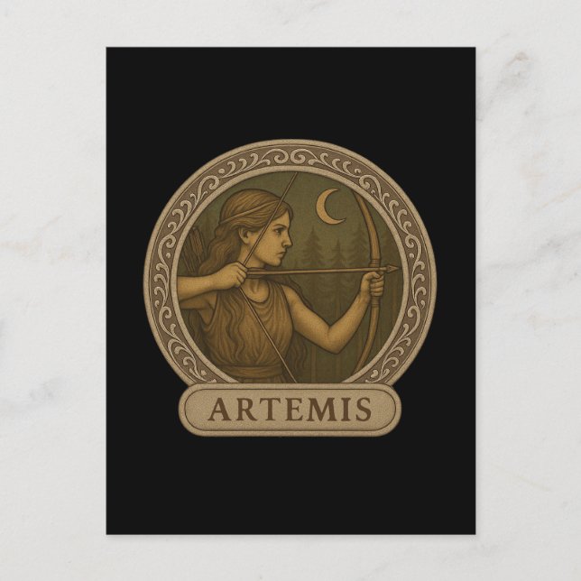 Artemis Goddess of the Hunt Postcard Postkarte (Vorderseite)