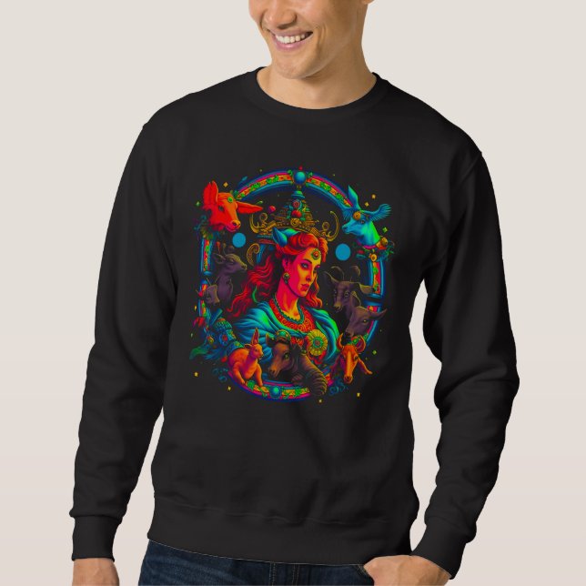 Artemis Greek Mythology Goddess of Animals Sweatshirt (Vorderseite)