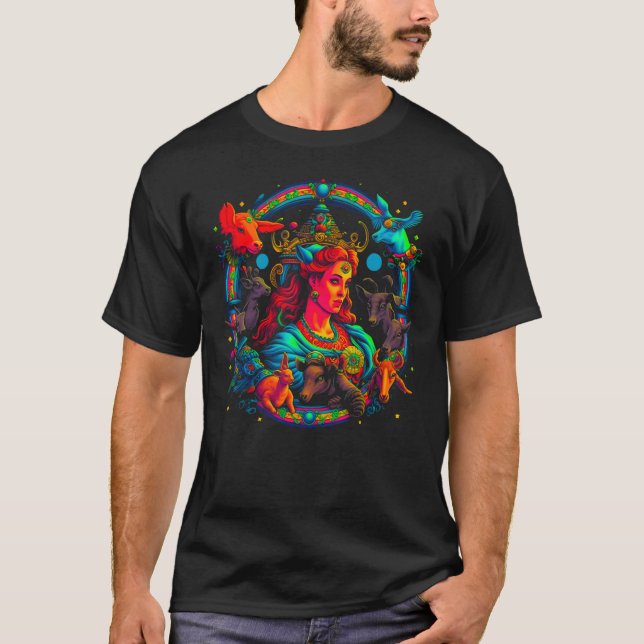 Artemis Greek Mythology Goddess of Animals T-Shirt (Vorderseite)