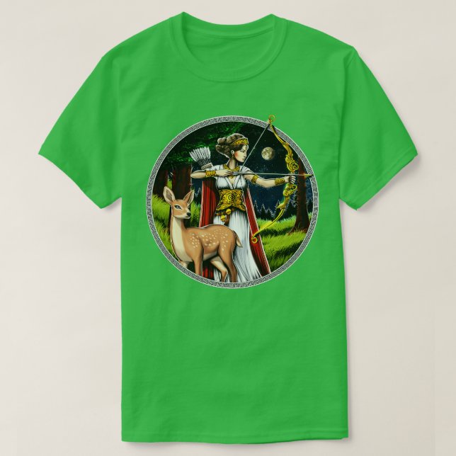 Artemis Griechisch Hunter Goddess T-Shirt (Design vorne)