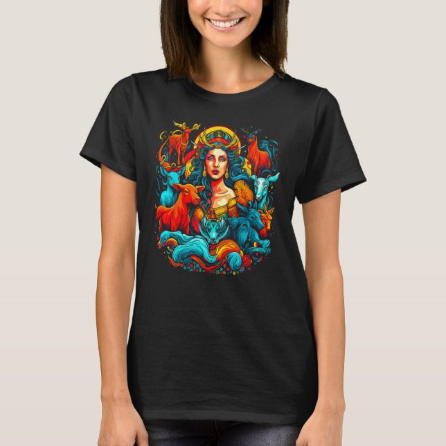 Artemis Griechische Mythologie Göttin der Jagd & A T-Shirt (Vorderseite)