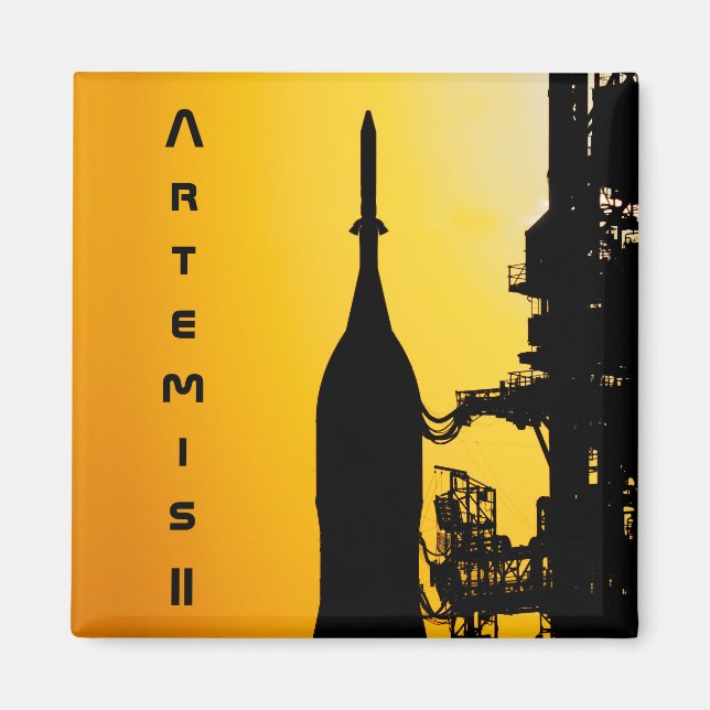 Artemis II auf der Startrampe Magnet (Vorne)