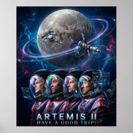 ARTEMIS II Gute Reise Poster