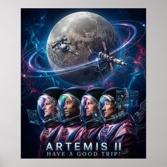 ARTEMIS II Gute Reise Poster (Vorne)