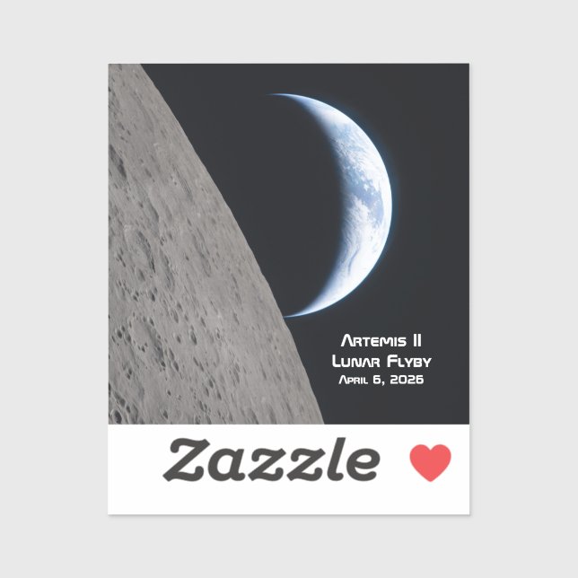 Artemis II Lunar Flyby Aufkleber (Blatt)