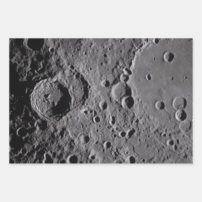 Artemis II Mondkrater Geschenkpapier Set (Vorderseite)