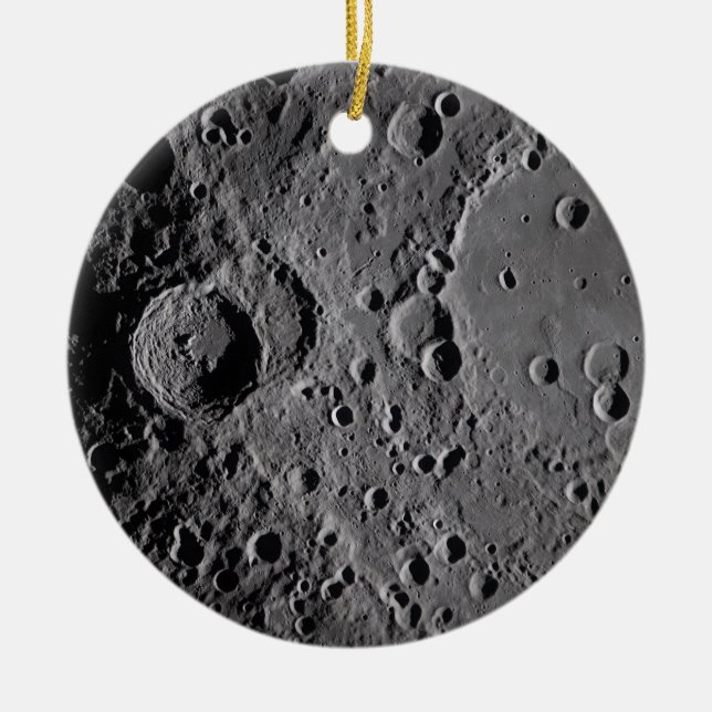 Artemis II Mondkrater Keramik Ornament (Vorne)