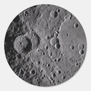 Artemis II Mondkrater Runder Aufkleber