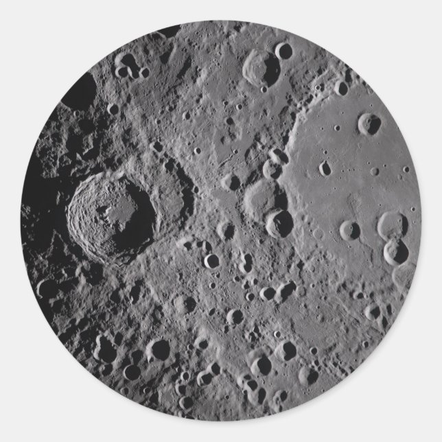 Artemis II Mondkrater Runder Aufkleber (Vorderseite)
