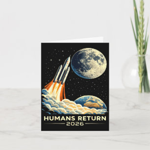 Artemis ii Mondmission 2026 Menschen kehren retro Karte