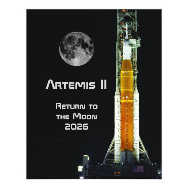 Artemis-II-Mondmission Fotodruck (Vorne)