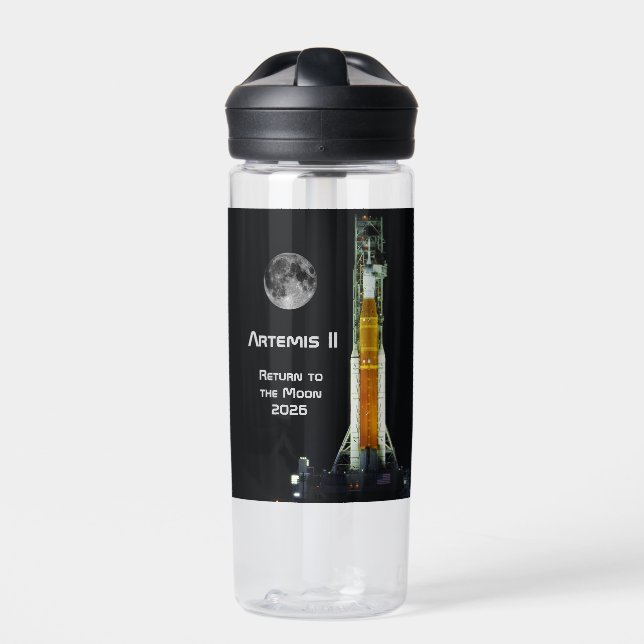 Artemis-II-Mondmission Trinkflasche (Vorderseite)