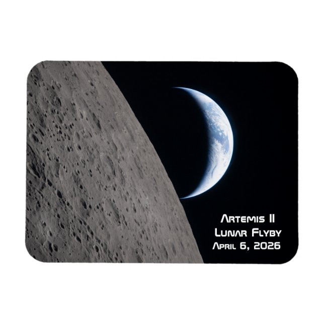 Artemis-II-Mondvorbeiflug Magnet (Horizontal)