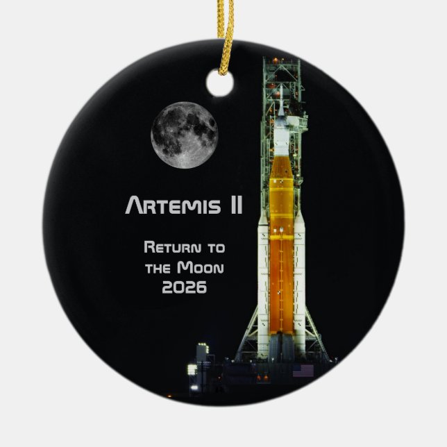 Artemis II Moon Mission Keramik Ornament (Vorne)
