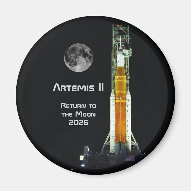 Artemis II Moon Mission Magnet (Vorne)