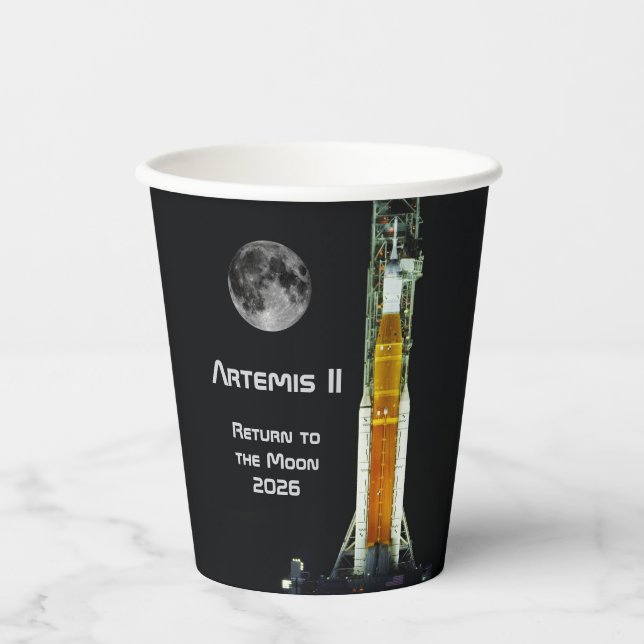Artemis II Moon Mission Pappbecher (Vorderseite)